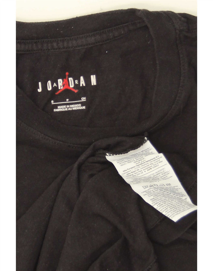 Męski T-shirt z grafiką Jordan, mały, czarny, bawełniany