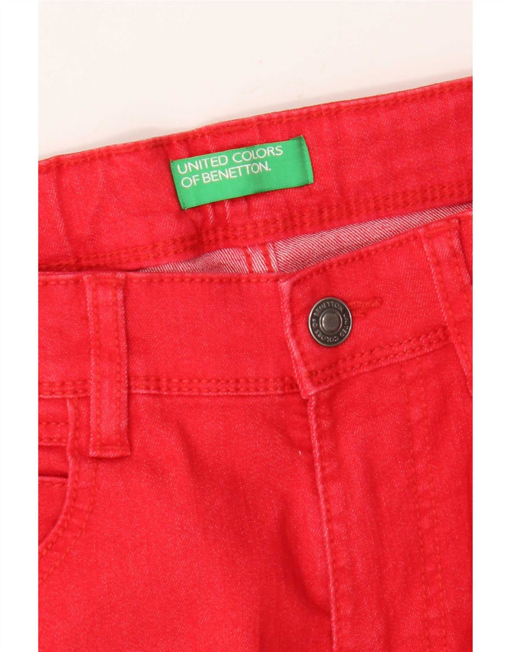 Spodenki jeansowe chłopięce Benetton 15-16 lat W29 czerwone