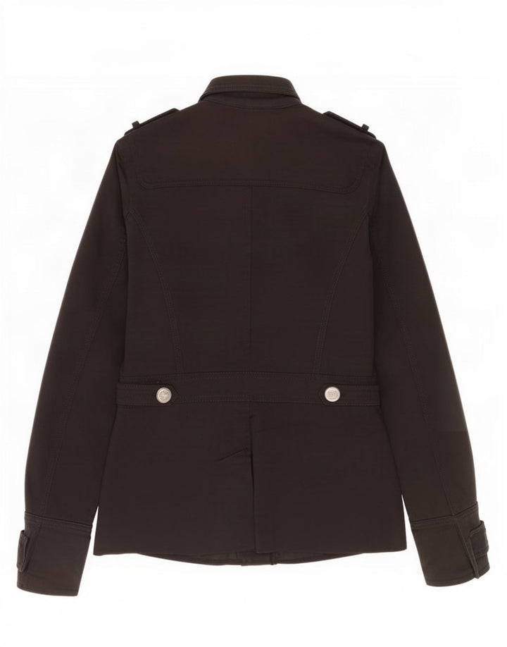 Damska kurtka wojskowa Massimo Dutti UK 10, mała, czarna, bawełniana
