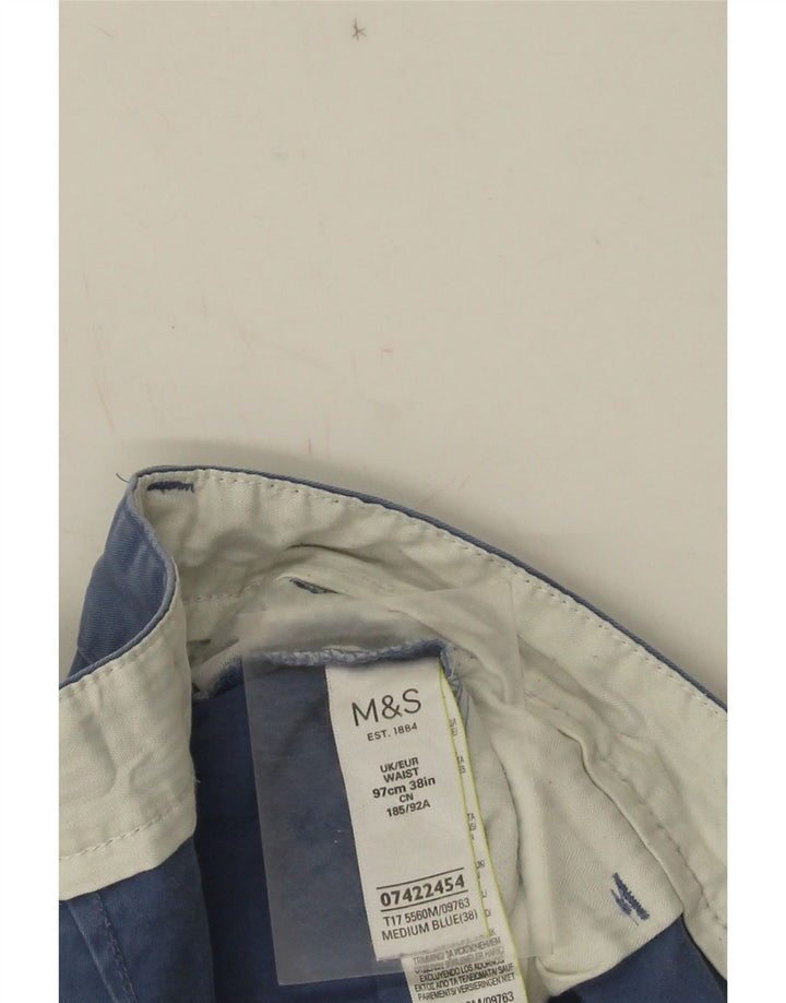 Męskie spodenki Chino Marks & Spencer W38 XL, niebieskie, bawełniane