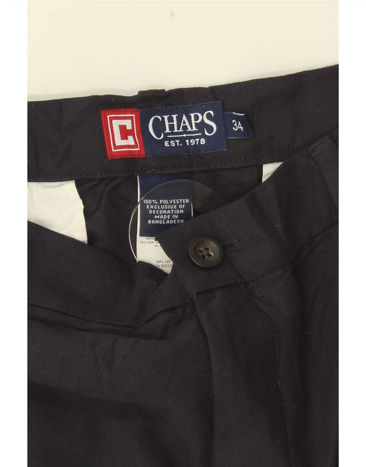 Męskie spodenki Chino Chaps W34, duże, czarne, poliestrowe