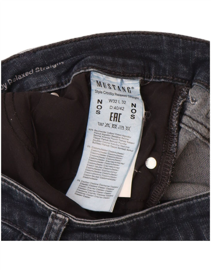 MUSTANG Damskie proste dżinsy o swobodnym kroju W32 L32 Granatowa bawełna