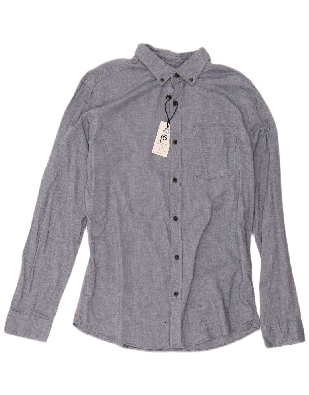 Męska koszula flanelowa Jack & Jones, duża, niebieska, bawełniana w jodełkę