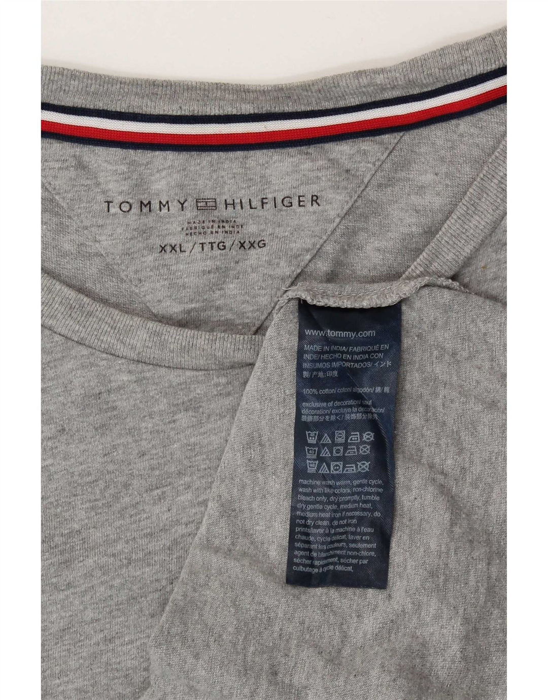T-shirt męski Tommy Hilfiger Top 2XL Szara bawełna