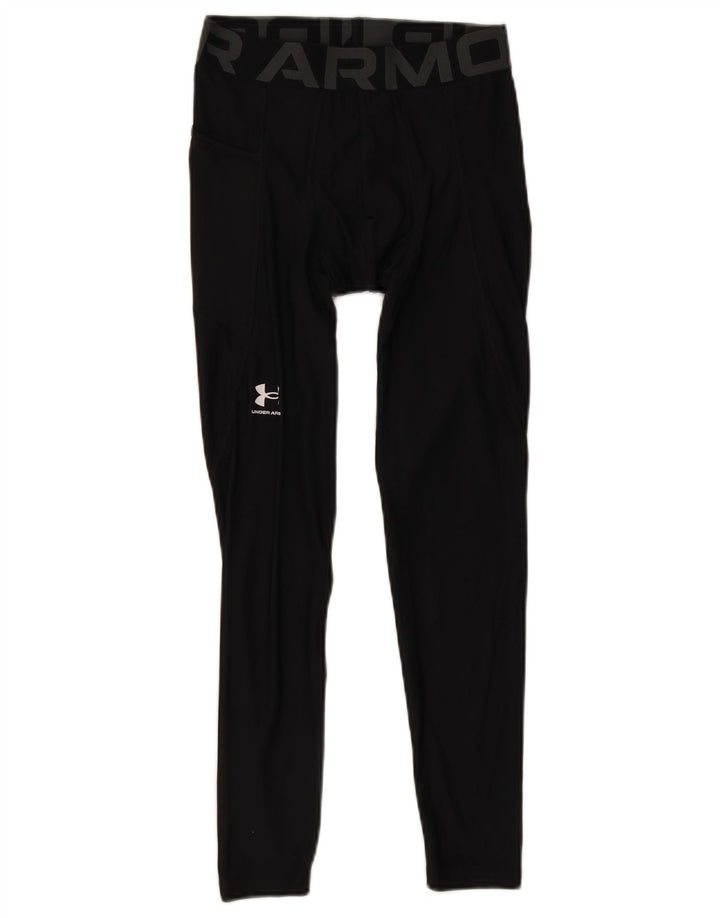 Męskie legginsy Under Armour Heat Gear z grafiką, średni czarny poliester