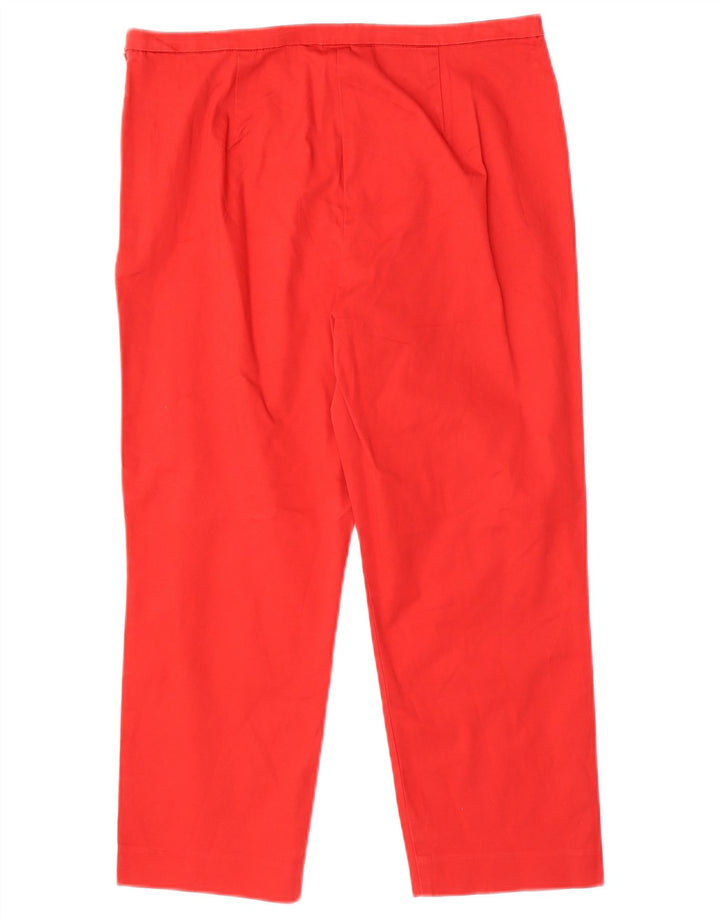 Spodnie damskie Marks & Spencer Straight Capri UK 12 Medium W30 L21 Czerwone