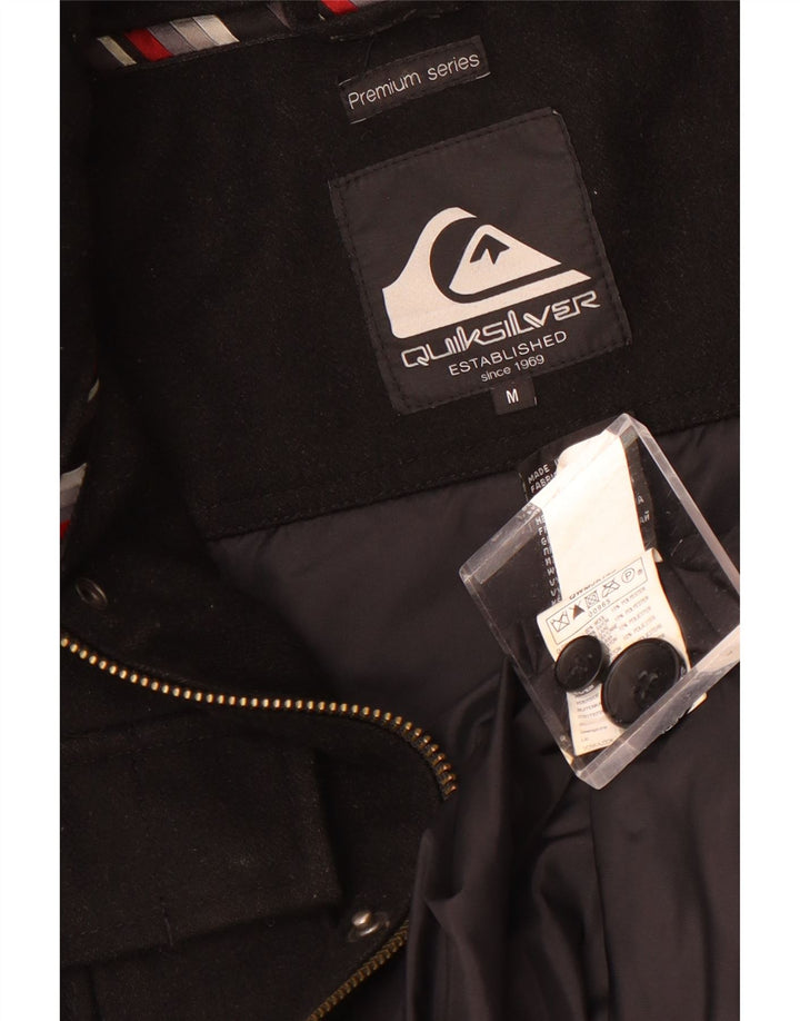 Męska kurtka użytkowa Quiksilver UK 38 Średnia czarna wełna