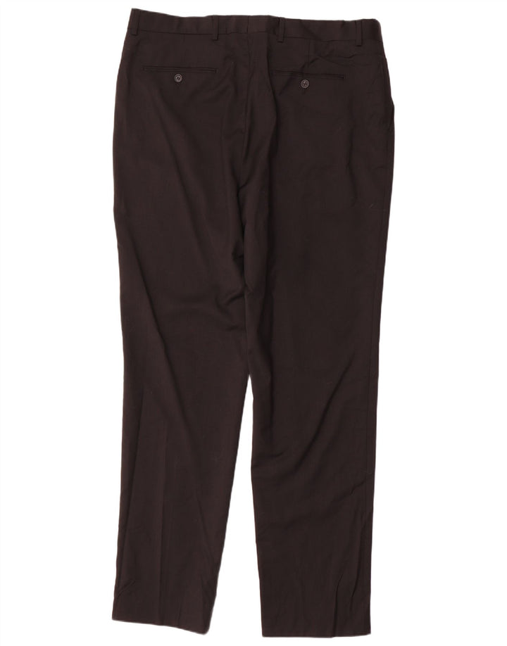 Męskie spodnie typu slim casual Jaeger W38 L33 Czarna wełna