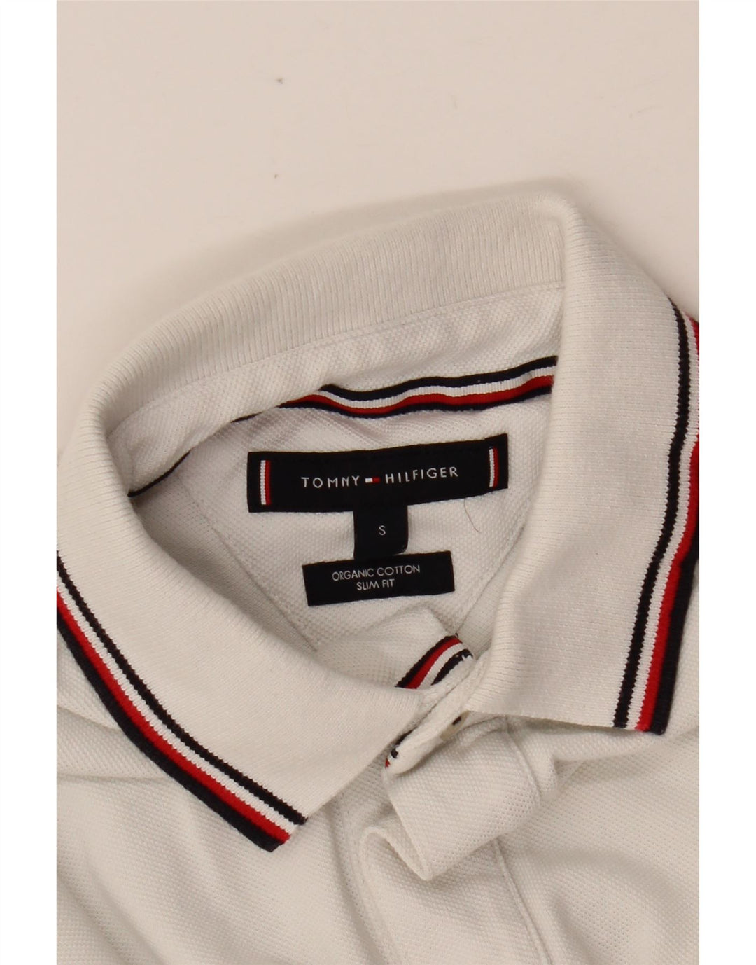 Męska koszulka polo slim fit TOMMY HILFIGER, mała, biała