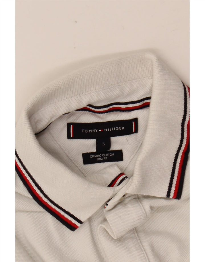 Męska koszulka polo slim fit TOMMY HILFIGER, mała, biała