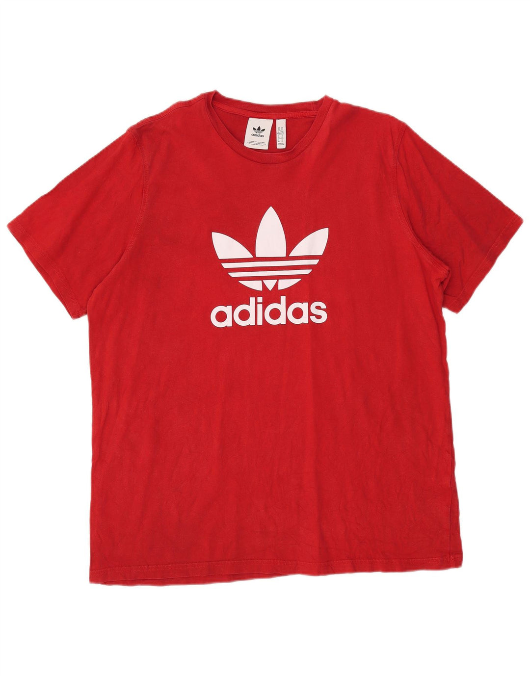 Męska koszulka z grafiką Adidas, XL, czerwona, bawełniana
