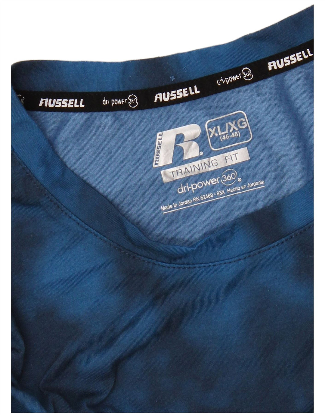 T-shirt męski RUSSELL ATHLETIC Dri-Power Top XL, niebieski Tie Dye