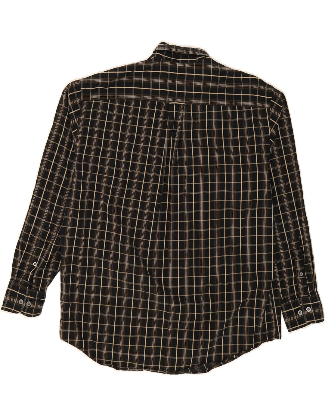 NAUTICA Mens Shirt Large Black Check Cotton Vintage Nautica and Second-Hand Nautica from Messina Hembry 