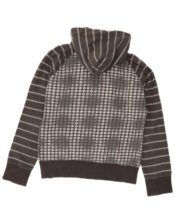 Damska bluza z kapturem Converse Graphic UK 14, duża, szara, geometryczna bawełna