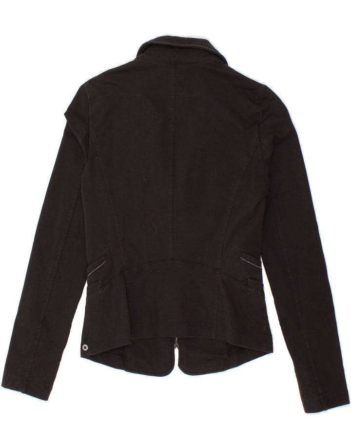 PENNY BLACK Womens Blazer Jacket UK 8 Small  Black Cotton Vintage Penny Black and Second-Hand Penny Black from Messina Hembry 