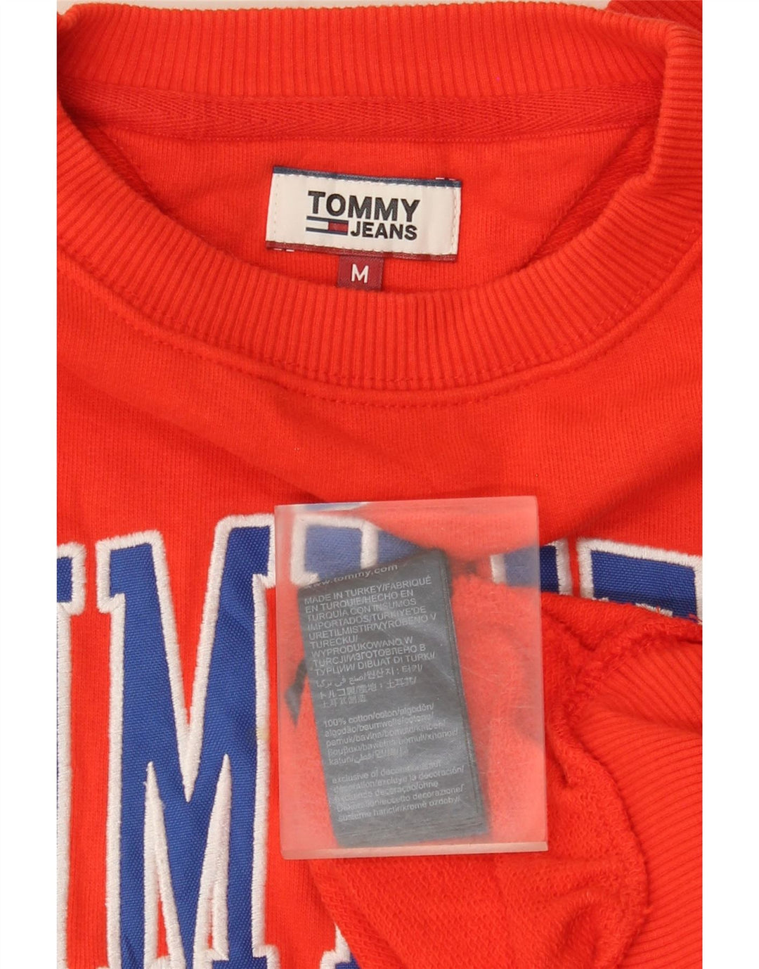Damska bluza z grafiką Tommy Hilfiger UK 14, średnia pomarańcza