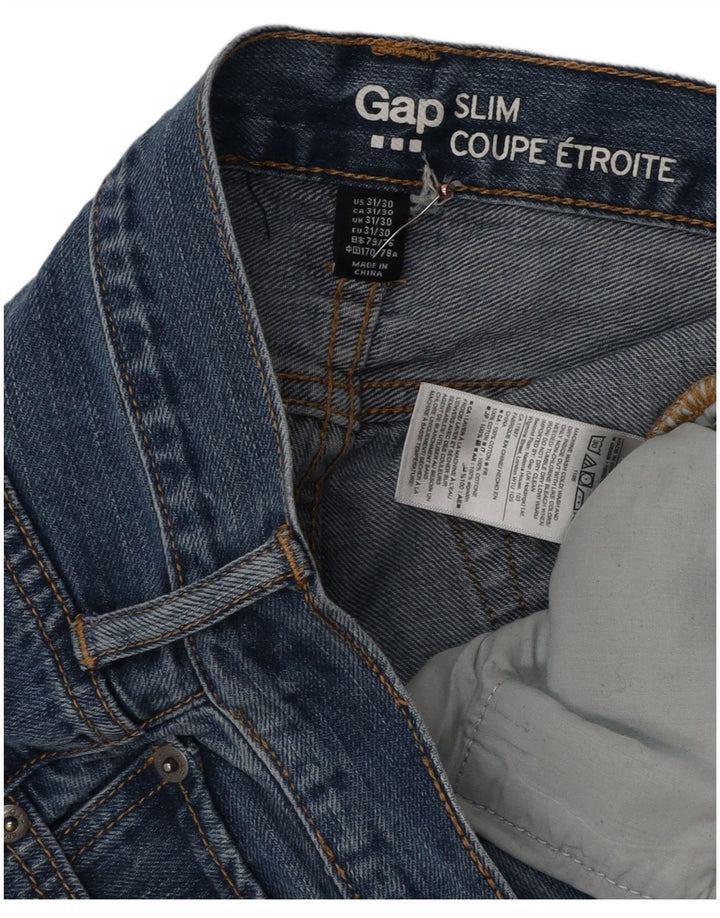 Męskie jeansy Gap Slim W31 L30 Niebieskie, bawełniane