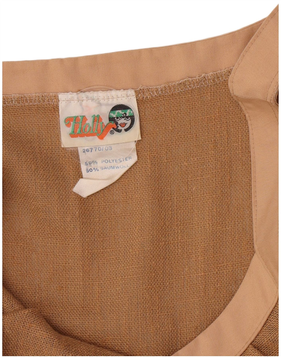 Vintage damska sukienka na ramiączkach EU 38, średni beżowy poliester