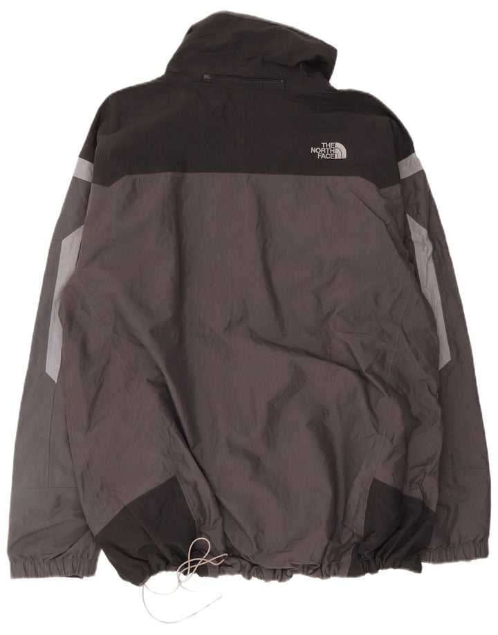 Męska kurtka przeciwdeszczowa The North Face UK 40, duża, szara, z blokami kolorów