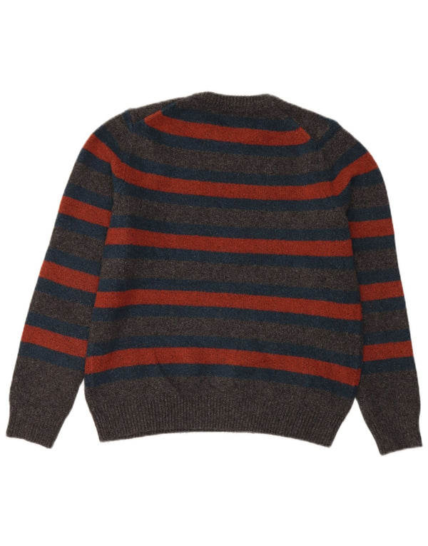 Marks & Spencer Damski sweter z okrągłym dekoltem, UK 16, duże, szare paski