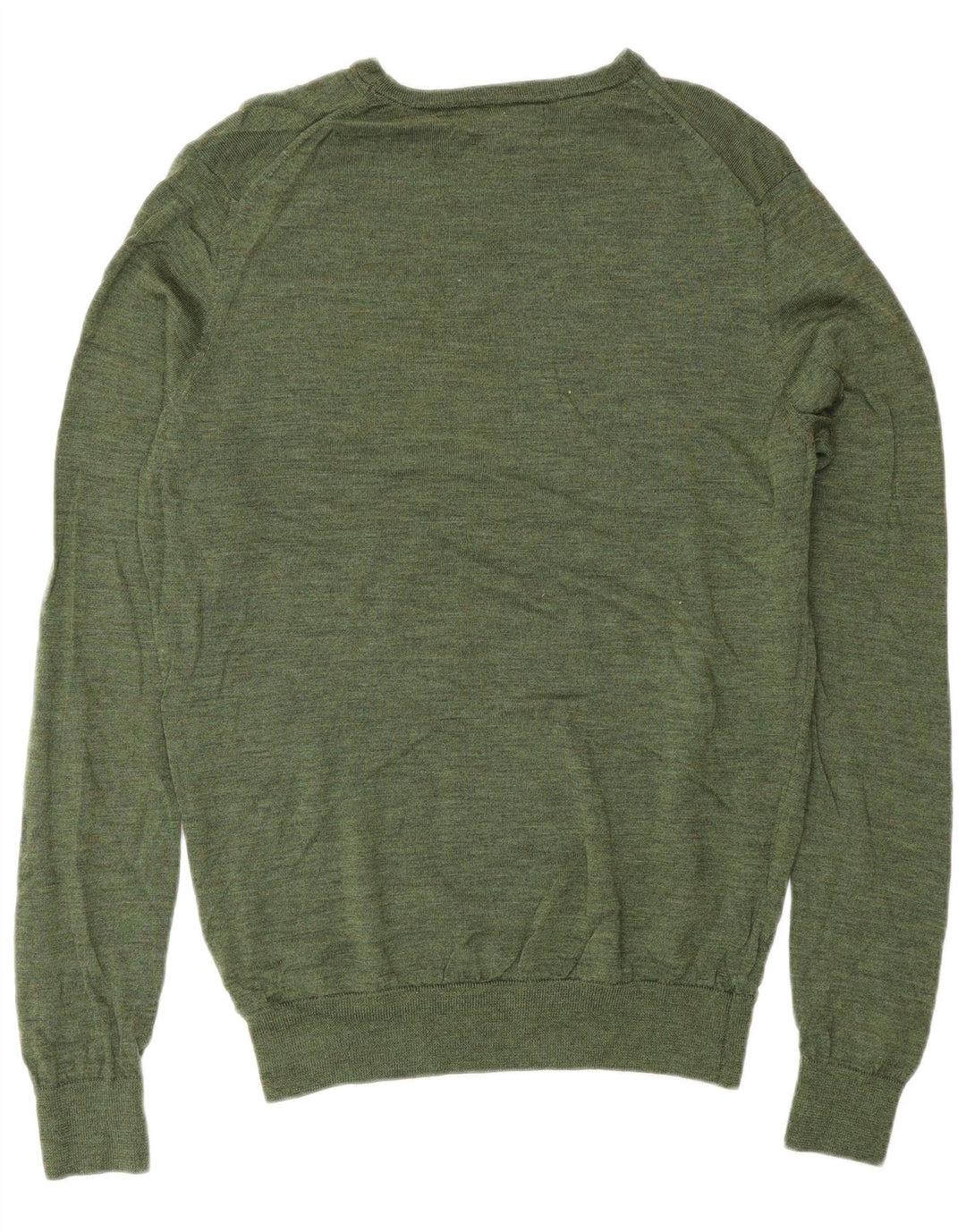 Męski sweter z dekoltem w łódkę Zara Średni zielony wełniany