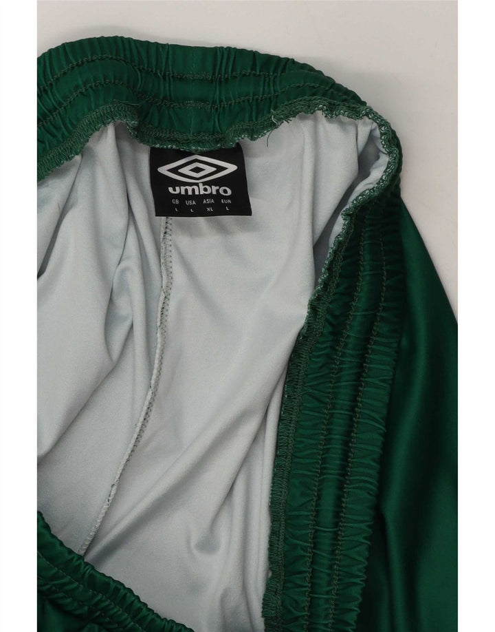 Męskie spodenki sportowe Umbro z grafiką, duże, zielone, geometryczne, poliester