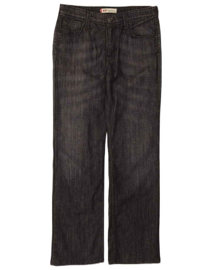 Damskie dżinsy Levi's 627 Straight W30 L29 Szara bawełna