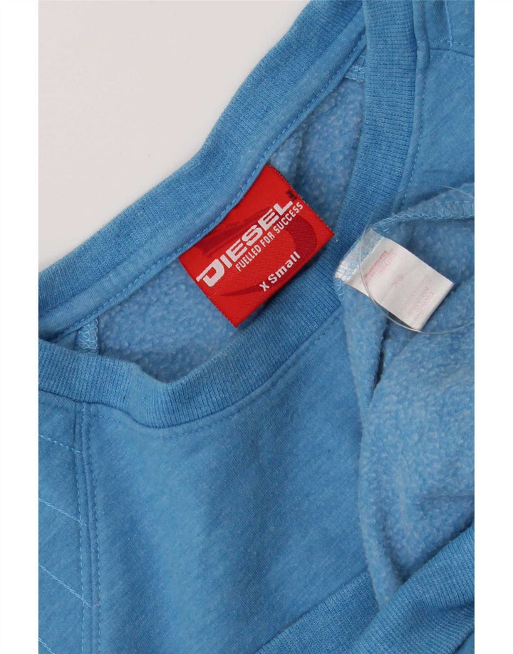 Damska bluza z grafiką Diesel, UK 6 XS, niebieski poliester