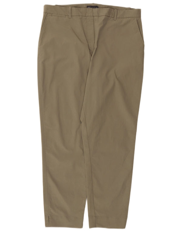 Marks & Spencer Damskie zwężane spodnie chino UK 18 XL W38 L29 Khaki Cotton