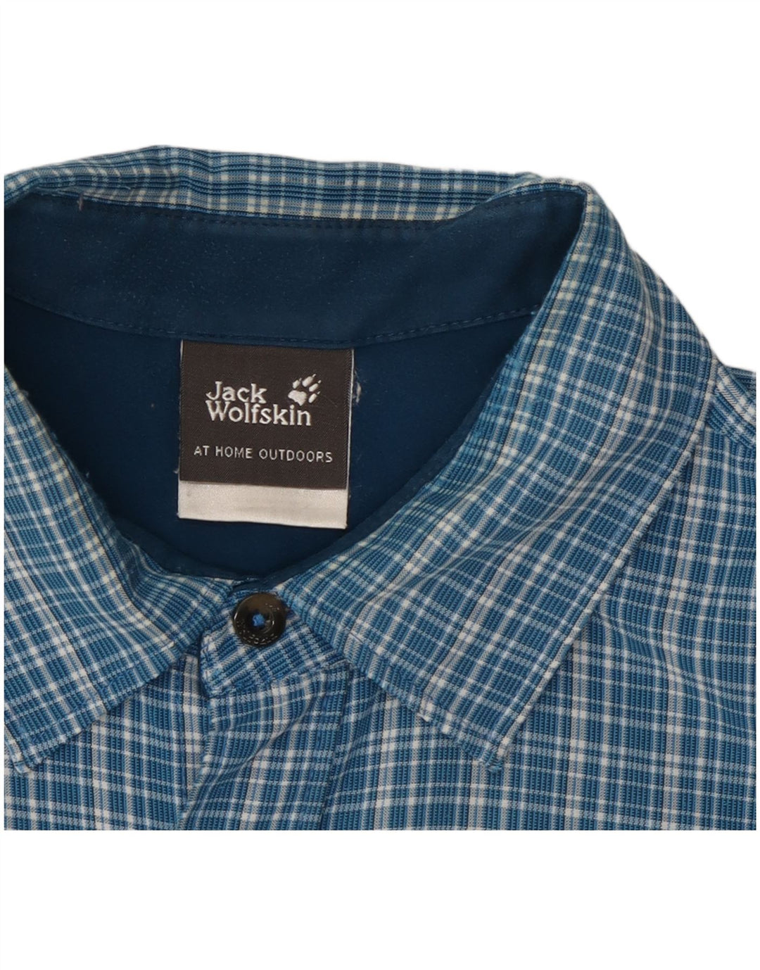 Męska koszula flanelowa Jack Wolfskin UK 36/38 w średnią niebieską kratkę