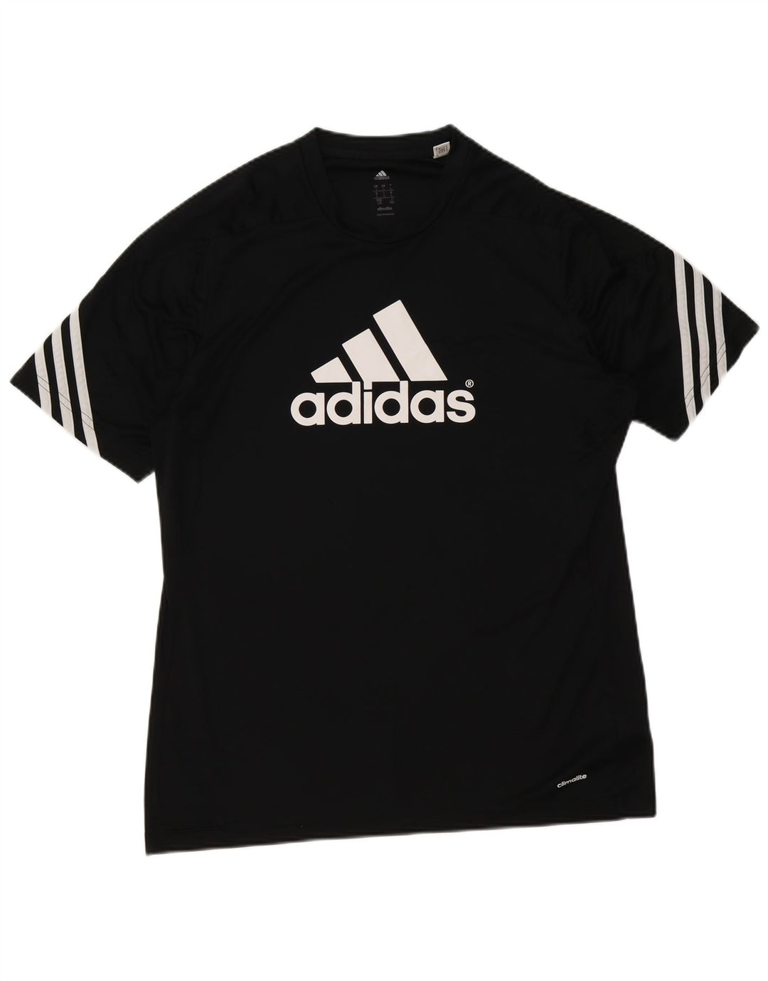 Męska koszulka Adidas Climalite z grafiką, duża, czarna, poliestrowa