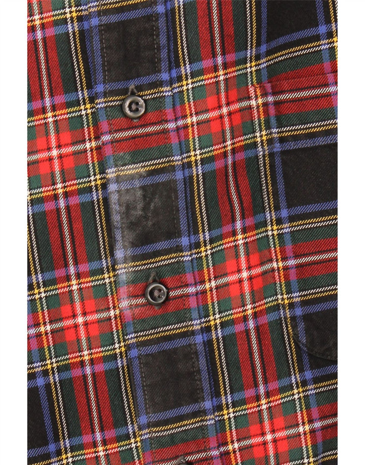 EDDIE BAUER Mens Flannel Shirt Medium Multicoloured Check Cotton Vintage Eddie Bauer and Second-Hand Eddie Bauer from Messina Hembry 