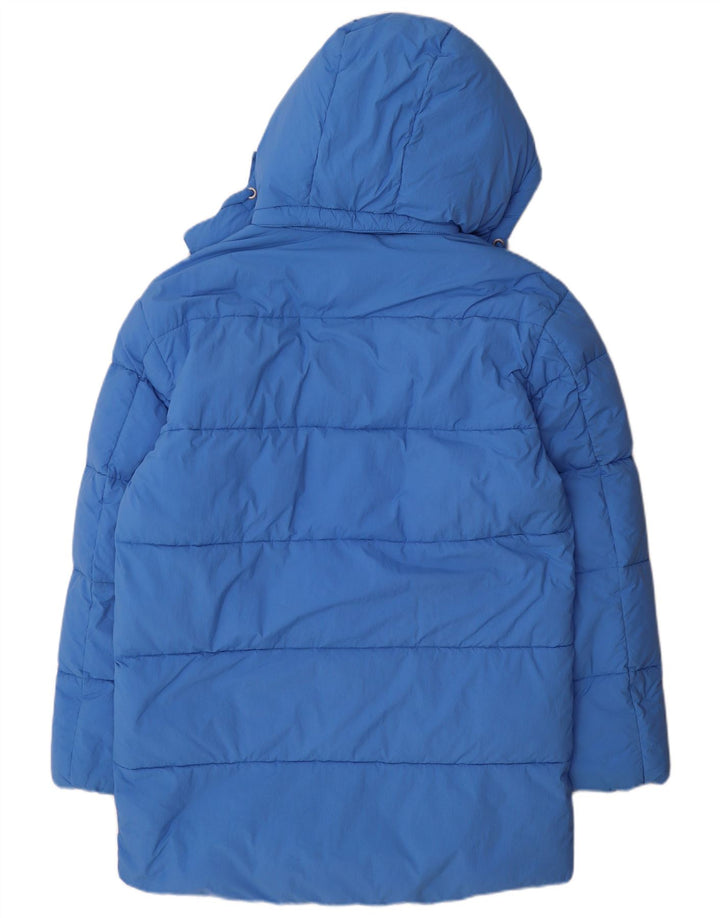 Męski ocieplany płaszcz z kapturem Tommy Hilfiger UK 36 Small Blue Poliamid