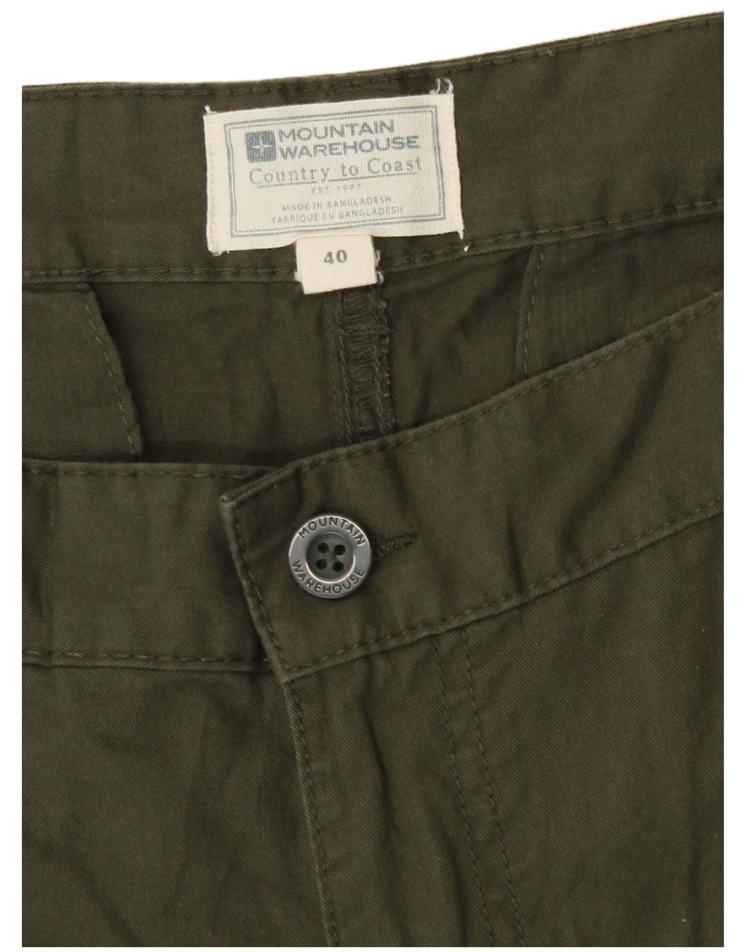 Męskie spodenki cargo Mountain Warehouse W40 XL, bawełna khaki