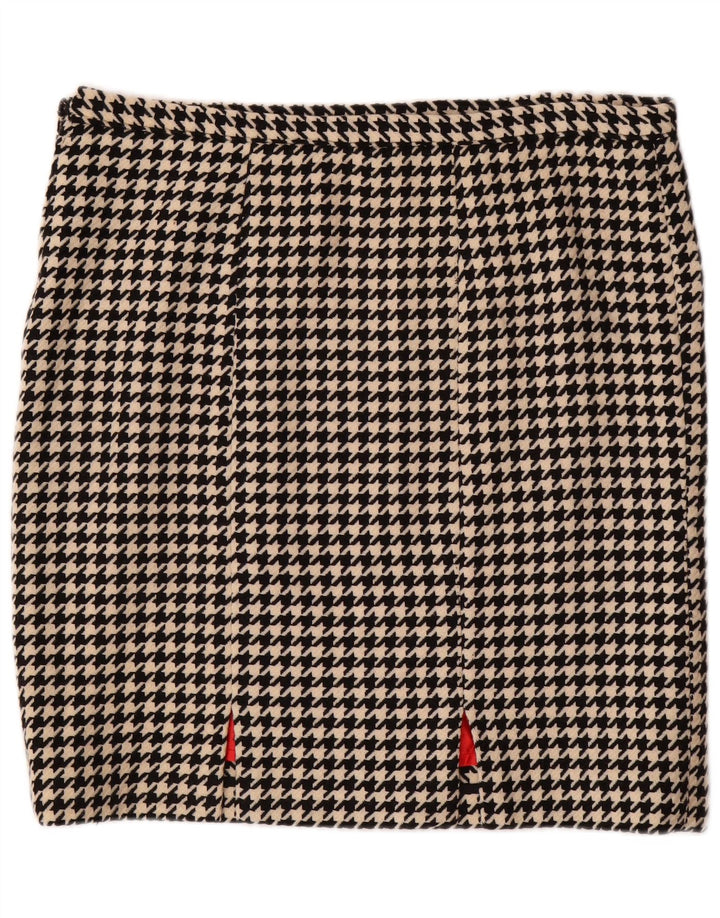 Prosta spódnica damska VINTAGE W36 XL Czarna pepitka