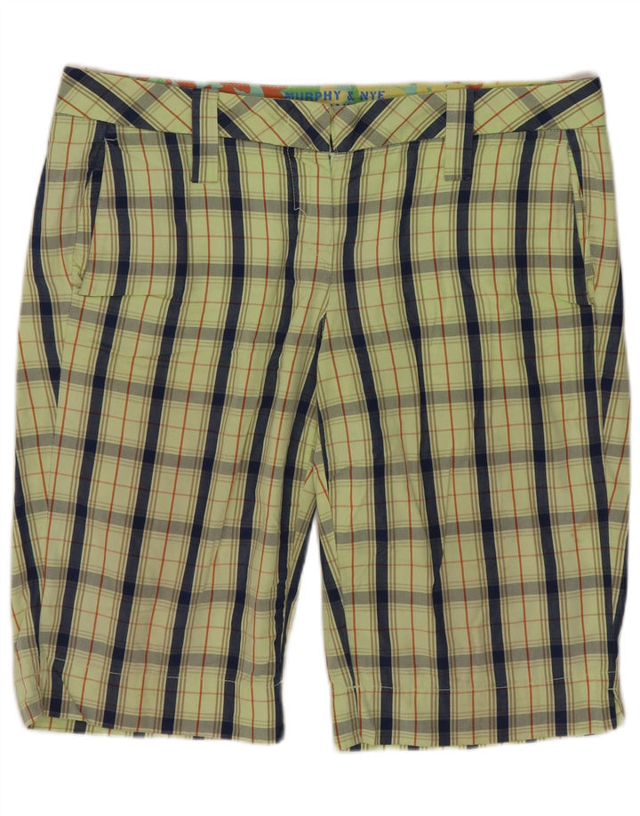 Męskie spodenki Chino Murphy & Nye W34, duże, zielone, bawełniane w kratkę