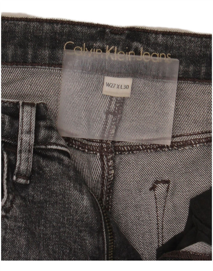Damskie jeansy Calvin Klein Distressed Skinny Cropped W27 L26 Szare