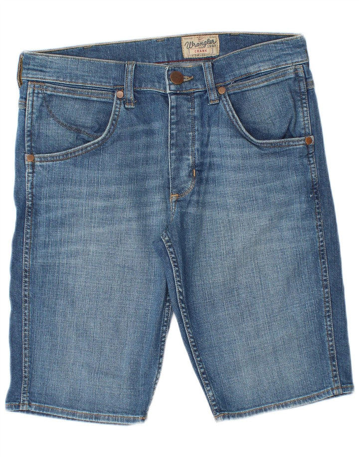 Męskie spodenki jeansowe Wrangler Crank W31 Średnioniebieskie, bawełniane