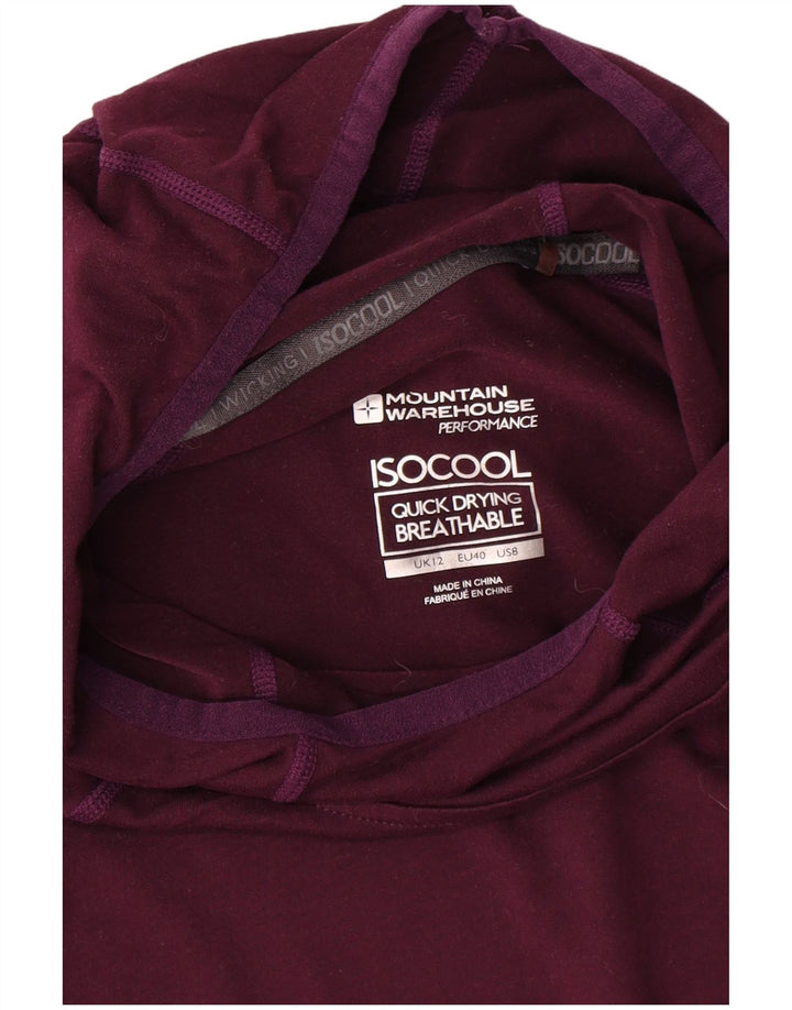 Damski top IsoCool Mountain Warehouse z długim rękawem, UK 12, średni burgund