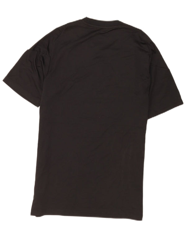 Adidas Męska koszulka z krótkim rękawem Slim Fit Top, średnia, czarna, poliestrowa koszulka sportowa
