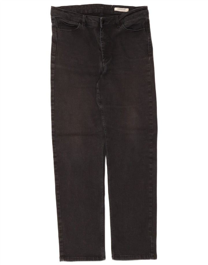 Marks & Spencer Damskie Regular Straight Jeans UK 16 Large W32 L30 Czarny