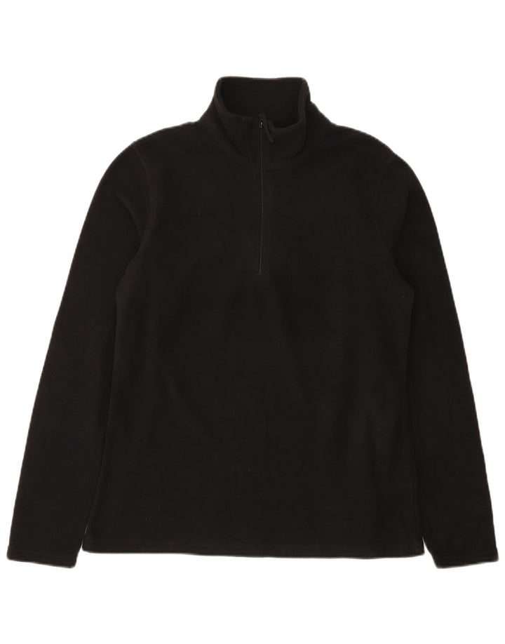 Damski sweter polarowy Mountain Warehouse z zamkiem błyskawicznym UK 14, średni czarny