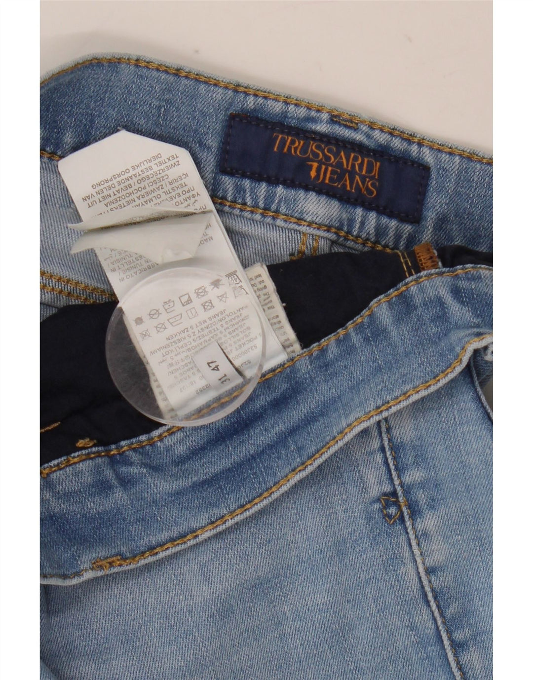 Damskie jeansy typu slim Trussardi W31 L32 Niebieski poliester