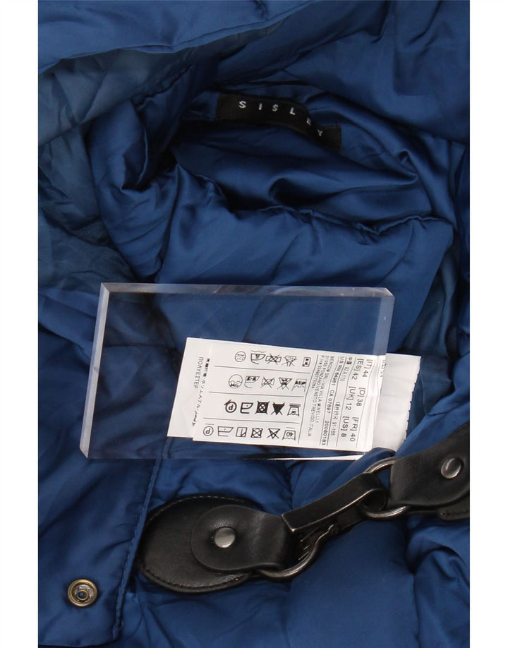 Damska ocieplana kurtka z kapturem SISLEY UK 12, średni niebieski, poliester