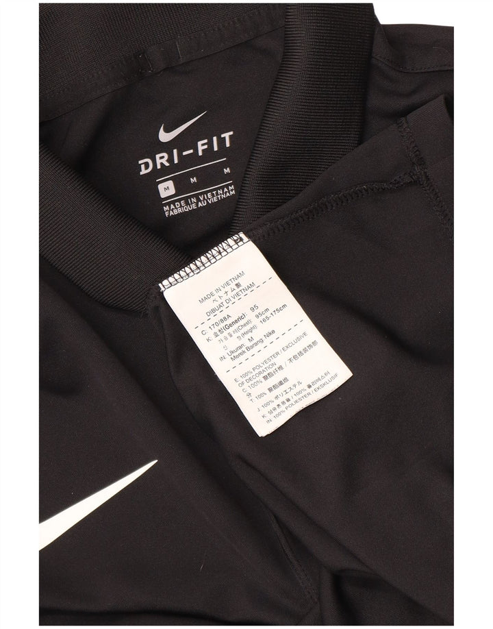Męska koszulka polo Nike z grafiką, średni czarny poliester