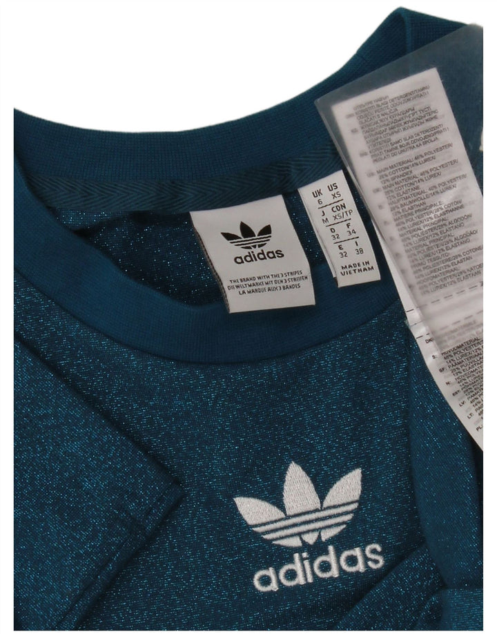 Damska koszulka Adidas Top UK 6 XS Niebieski poliester