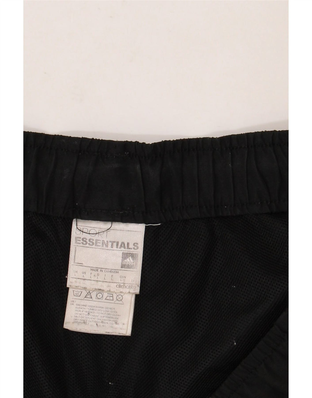 Męskie spodenki sportowe ADIDAS Climalite, duże, czarne, poliestrowe