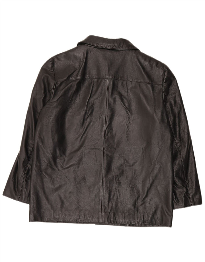 Vintage damska kurtka skórzana EU 42, duża czarna