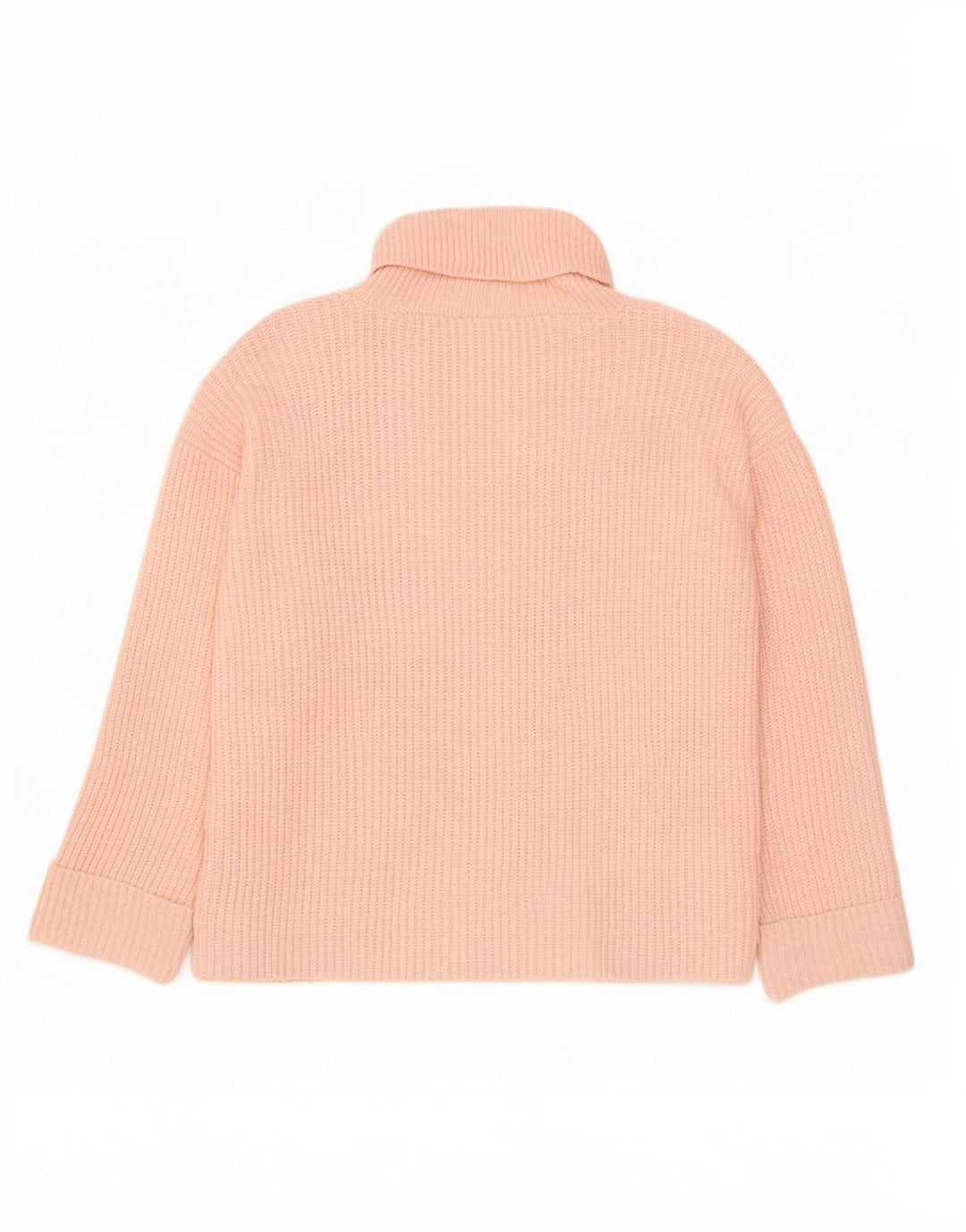 Marks & Spencer Damski sweter oversize z golfem, UK 16, duży, różowy