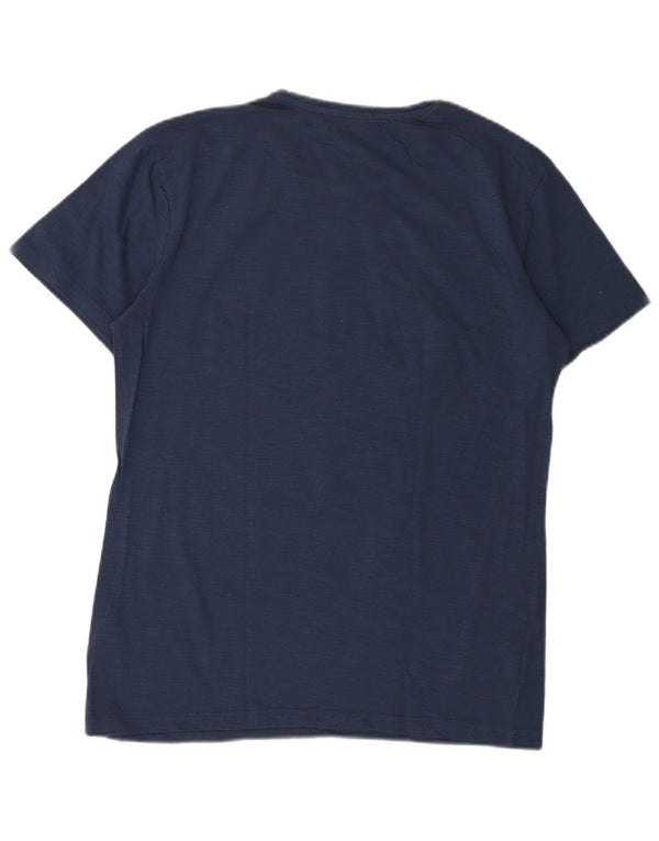 Męski T-shirt z grafiką Gaudi, duży, granatowy, bawełniany